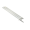 Lee&#39;s 16&#39; MKII Bright Silver Pole w/Black Spike 1-3/8&quot; OD - f/Center Riggers [AO8715CR]