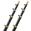 TACO 15&#39; Telescopic Outrigger Poles 1-1/8&quot; - Black/Gold [OT-0441BKA15]