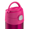 Thermos FUNtainer Stainless Steel Insulated Pink Water Bottle w/Straw - 12oz [F4019PK6]