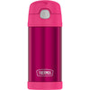 Thermos FUNtainer Stainless Steel Insulated Pink Water Bottle w/Straw - 12oz [F4019PK6]