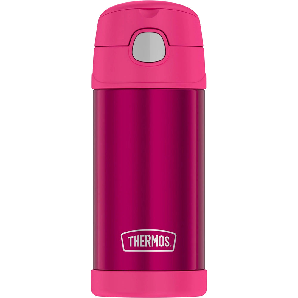 Thermos FUNtainer Stainless Steel Insulated Pink Water Bottle w/Straw - 12oz [F4019PK6]