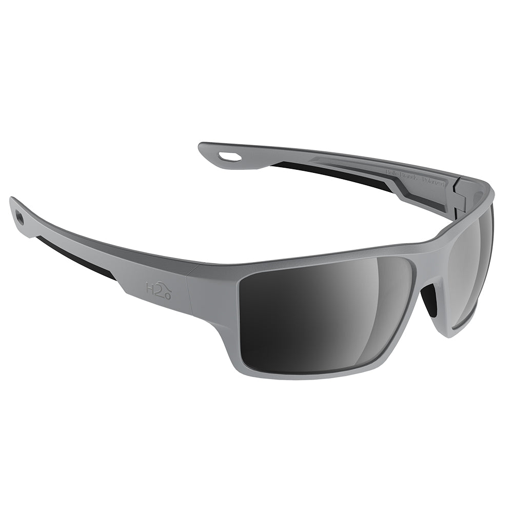 H2Optix Ashore Sunglasses Matt Grey Grey Silver Flash Mirror Lens Cat Value Commander