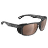 H2Optix Reef Sunglasses Matt Tiger Shark, Brown Lens Cat.3 - AntiSalt Coating w/Floatable Cord [H2011]