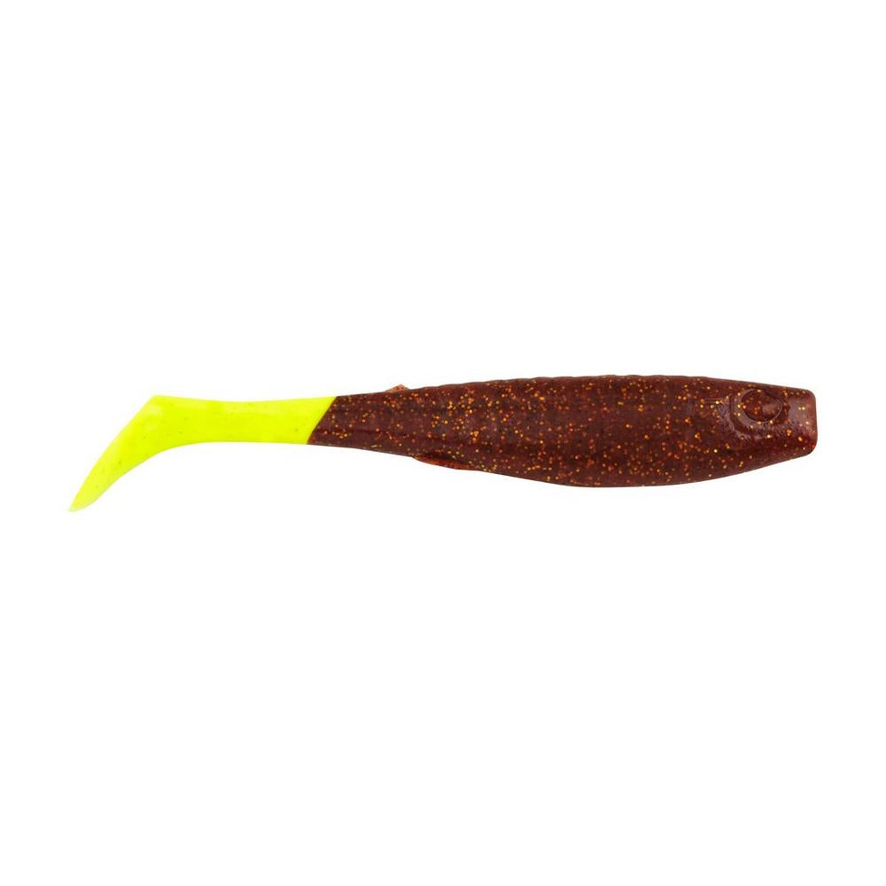 Berkley Gulp! Saltwater Paddleshad - 4" - Root Beer Gold/Chartreuse [1520451]